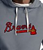 Color:Atlanta Braves Heather - Image 2 - MLB Pullover Long-Sleeve Hoodie