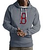 Antigua MLB Pullover Long-Sleeve Hoodie, Color:Boston Red Sox Heather - Image 1