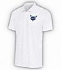 Color:Charlotte Hornets Grey Heather - Image 1 - NBA Eastern Conference 19th Hole Short Sleeve Polo Shirt