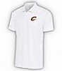 Color:Cleveland Cavaliers Grey Heather - Image 1 - NBA Eastern Conference 19th Hole Short Sleeve Polo Shirt