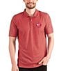 Color:Atlanta Hawks Dark Red - Image 1 - NBA Eastern Conference Esteem Short Esteem Short Sleeve Polo Shirt