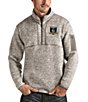 Color:Oatmeal - Image 1 - NBA Golden State Warriors 2022 World Champions Fortune Quarter-Zip Pullover