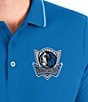 Color:Dallas Mavericks Bright Blue - Image 2 - NBA Western Conference Affluent Short-Sleeve Polo Shirt