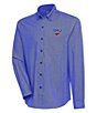 Color:SMU Mustangs Dark Royal - Image 1 - NCAA AAC Compression Long Sleeve Woven Shirt
