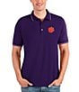 Color:Clemson Tigers Dark Purple - Image 1 - NCAA ACC Affluent Short-Sleeve Polo Shirt