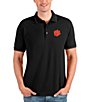 Color:Clemson Tigers Black/Silver - Image 1 - NCAA ACC Affluent Short-Sleeve Polo Shirt