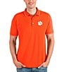 Color:Clemson Tigers Mango - Image 1 - NCAA ACC Affluent Short-Sleeve Polo Shirt