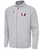 Antigua NCAA ACC Hold-Up Performance Stretch Jacket, Color:Miami Hurricanes Grey Heather - Image 1