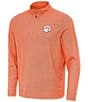 Antigua NCAA ACC Subtle Quarter-Zip Pullover, Color:Clemson Tigers Mango - Image 1