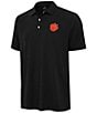 Antigua NCAA ACC Western Short Sleeve Polo Shirt, Color:Clemson Tigers Black - Image 1