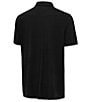 Antigua NCAA ACC Western Short Sleeve Polo Shirt, Color:Miami Hurricanes Black - Image 2
