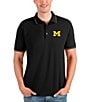 Color:Michigan Wolverines Black/Gold - Image 1 - NCAA Big 10 Affluent Short-Sleeve Polo Shirt