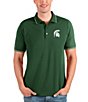 Color:Michigan State Spartans Dark Pine - Image 1 - NCAA Big 10 Affluent Short-Sleeve Polo Shirt