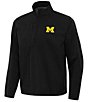 Antigua NCAA Big 10 Brisk Quarter-Zip Pullover, Color:Michigan Wolverines Black - Image 1