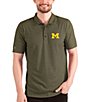 Color:Michigan Wolverines Black/Gold - Image 1 - NCAA Big 10 Esteem Short-Sleeve Polo Shirt