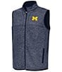 Antigua NCAA Big 10 Fortune Full-Zip Vest, Color:Michigan Wolverines Navy - Image 1