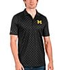 Color:Michigan Wolverines Black - Image 1 - NCAA Big 10 Spark Short-Sleeve Polo Shirt