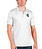 Color:Michigan State Spartans White - Image 1 - NCAA Big 10 Spark Short-Sleeve Polo Shirt