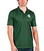 Color:Michigan State Spartans Dark Pine - Image 1 - NCAA Big 10 Spark Short-Sleeve Polo Shirt