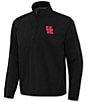 Antigua NCAA Big 12 Brisk Quarter-Zip Pullover, Color:Houston Cougars Black - Image 1
