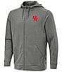 Antigua NCAA Big 12 Effortless Full-Zip Hoodie, Color:Houston Cougars Black - Image 1
