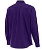 Antigua NCAA Big 12 Flight Long Sleeve Woven Shirt, Color:TCU Horned Frogs Dark Purple - Image 2