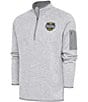 Color:Light Grey Heather - Image 1 - NCAA Michigan Wolverines 2023 National Champions Fortune Quarter-Zip Pullover