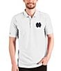 Color:Notre Dame Fighting Irish White/Silver - Image 1 - NCAA Notre Dame Fighting Irish Esteem Short-Sleeve Polo Shirt
