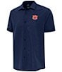 Antigua NCAA SEC Activate Short Sleeve Woven Shirt, Color:Auburn Tigers Navy - Image 1