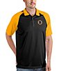 Color:Boston Bruins Black/Gold - Image 1 - NHL Eastern Conference Nova Short-Sleeve Colorblock Polo Shirt