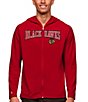 Color:Chicago Blackhawks Dark Red - Image 1 - NHL Western Conference Legacy Full-Zip Hoodie Jacket
