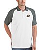 Color:Anaheim Ducks White/Steel - Image 1 - NHL Western Conference Nova Short-Sleeve Colorblock Polo Shirt