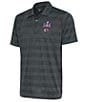 Color:Carbon - Image 1 - Super Bowl LVIII Kansas City Chiefs Champions Compass Short Sleeve Polo Shirt