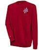 Color:Dark Red - Image 1 - Super Bowl LVIII Kansas City Chiefs Champions Victory Crew Brushed Back Fleece Sweatshirt