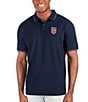 Color:Navy/White - Image 1 - USA Soccer Affluent Short-Sleeve Polo Shirt