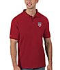 Color:Dark Red - Image 1 - USA Soccer Legacy Pique Short-Sleeve Polo Shirt