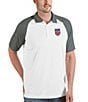 Color:White/Steel - Image 1 - USA Soccer Nova Short-Sleeve Polo Shirt