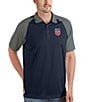 Color:Navy/Steel - Image 1 - USA Soccer Nova Short-Sleeve Polo Shirt