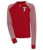 Color:Texas Rangers Dark Red/White - Image 1 - Women's MLB American League Flier Bunker Sweatshirt