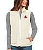 Color:Boston Red Sox Ivory - Image 1 - Women's MLB American League Grace Full-Zip Vest
