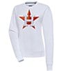 Color:Houston Astros White - Image 1 - Women's MLB Chenille Patch Victory Sweatshirt