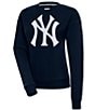Color:New York Yankees Navy - Image 1 - Women's MLB Chenille Patch Victory Sweatshirt