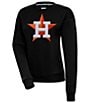 Color:Houston Astros Black - Image 1 - Women's MLB Chenille Patch Victory Sweatshirt
