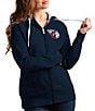 Color:Navy - Image 1 - Women's MLB Cleveland Guardians Victory Full-Zip Hoodie