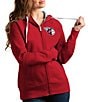 Color:Dark Red - Image 1 - Women's MLB Cleveland Guardians Victory Full-Zip Hoodie