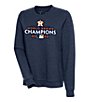 Color:Houston Astros Navy - Image 1 - Women's MLB Houston Astros 2022 World Series Champions Action Crew Sweatshirt