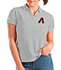 Color:Arizona Diamondbacks Heather - Image 1 - Women's MLB National League Affluent Short-Sleeve Polo Shirt