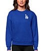Color:Los Angeles Dodgers Dark Royal - Image 1 - Women's MLB National League Crew Sweatshirt