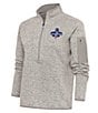 Color:Oatmeal Heather - Image 1 - Women's MLB Texas Rangers 2023 World Series Champions Fortune Half-Zip Pullover
