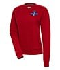 Color:Dark Red - Image 1 - Women's MLB Texas Rangers 2023 World Series Victory Crew Sweatshirt